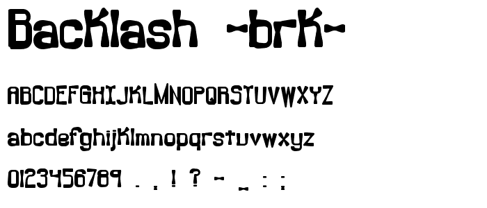 Backlash -BRK- font
